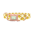 Yellow Stegosaurus Dog Collar - plastic rose gold
