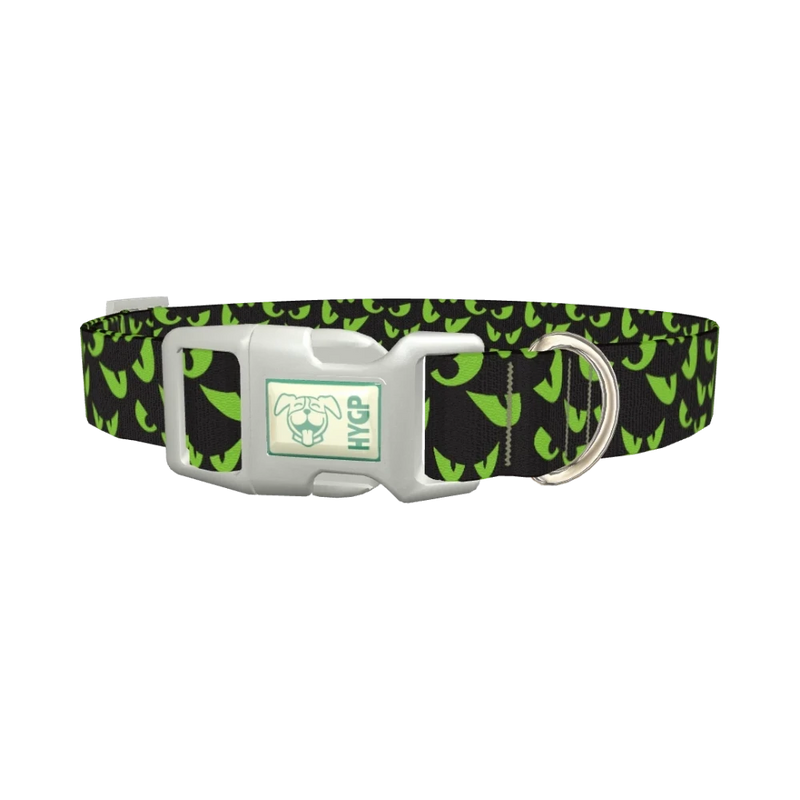 Halloween Scary Eyes Dog Collar - plastic silver