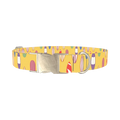 Surfboard Beach Dog Collar - metal silver