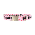 Heart Pattern Dog Collar - metal silver