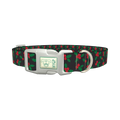 Christmas Skull Berry Dog Collar - plastic silver