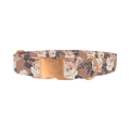 Floral Roses Dog Collar - metal rose gold