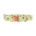 Floral Bee Dog Collar - metal rose gold