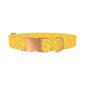 Cheese Slice Pattern Dog Collar - metal rose gold