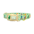Dinosaur Cycling Dog Collar - plastic gold
