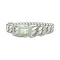 Silver Chain Design Dog Collar - plastic silver