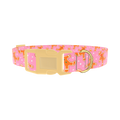 Gingerbread Christmas Dog Collar - plastic gold