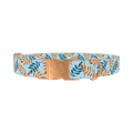 Leaf Pattern Dog Collar - metal rose gold