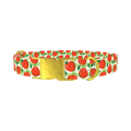 Apple Picnic Dog Collar - metal gold