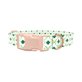 Shamrock Ribbon Dog Collar - plastic gold