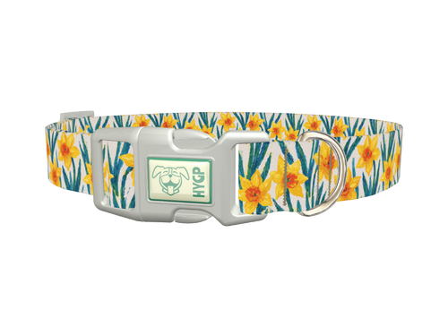 Yellow Daffodil Dog Collar