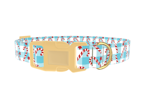 Candy Cane Star Dog Collar