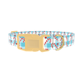 Candy Cane Star Dog Collar - plastic gold