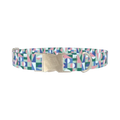 Geometric Shapes Dog Collar - metal silver