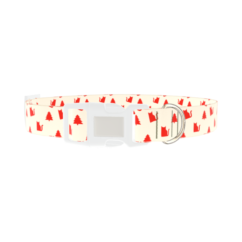 Christmas Cat Dog Collar - plastic silver