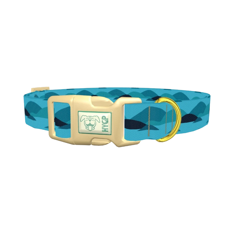 Abstract Landscape Dog Collar - plastic gold