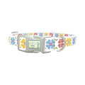 Floral Embroidery Dog Collar - plastic silver