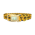 Hazard Warning Dog Collar - plastic gold