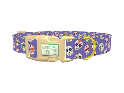 Calavera Skull Dog Collar