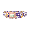Leopard Print Dog Collar - plastic rose gold