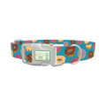 Donut Pattern Dog Collar - plastic silver