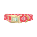 Coral Pattern Dog Collar - plastic gold