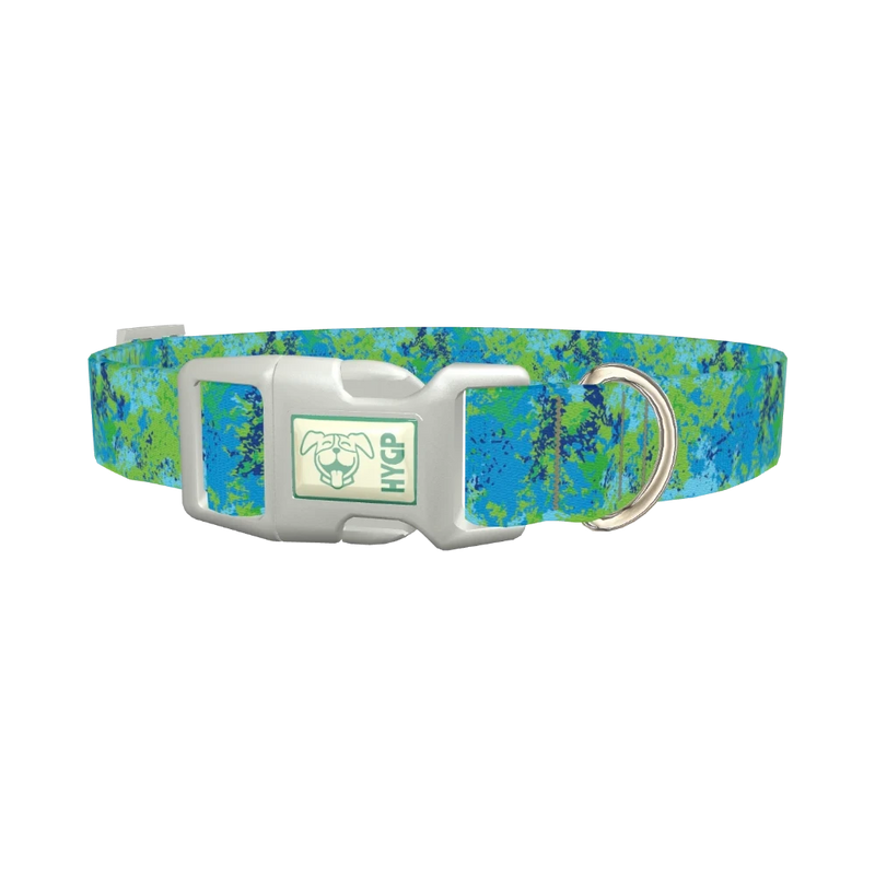 Abstract Camouflage Dog Collar - plastic silver