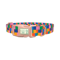 Geometric Rectangle Dog Collar - plastic rose gold