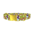 Whimsical Mushroom Dog Collar - metal gold