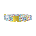 Spiral Tie-Dye Dog Collar - metal gold