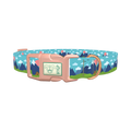 Mountain Landscape Dog Collar - plastic rose gold