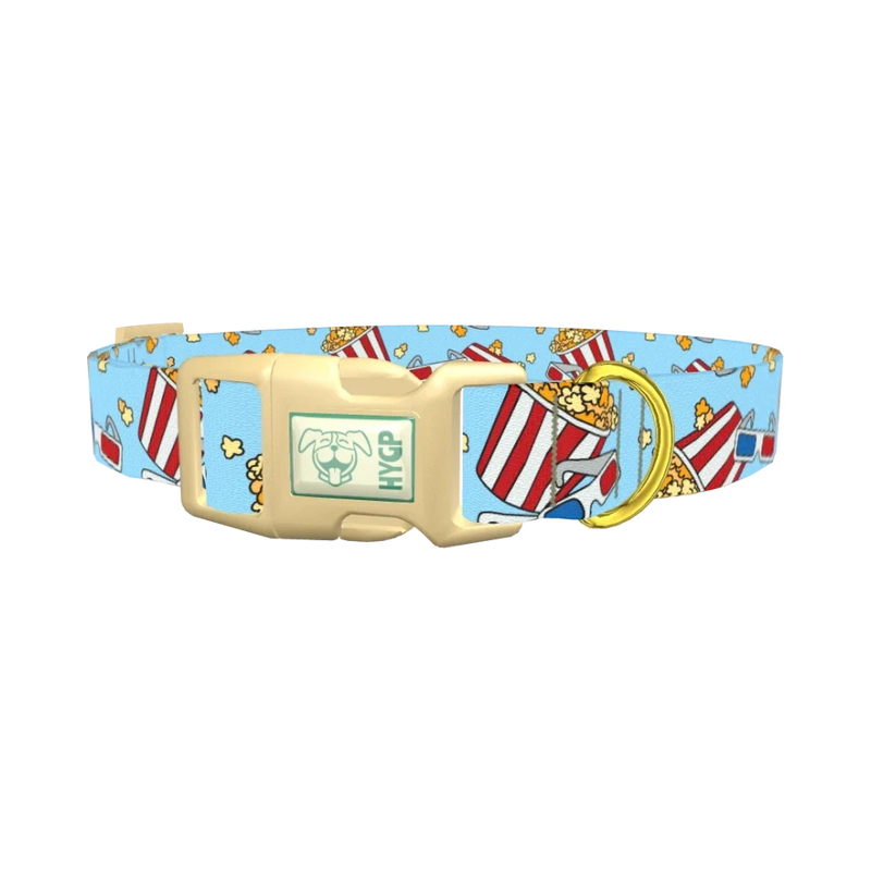 Movie Night Dog Collar - plastic gold