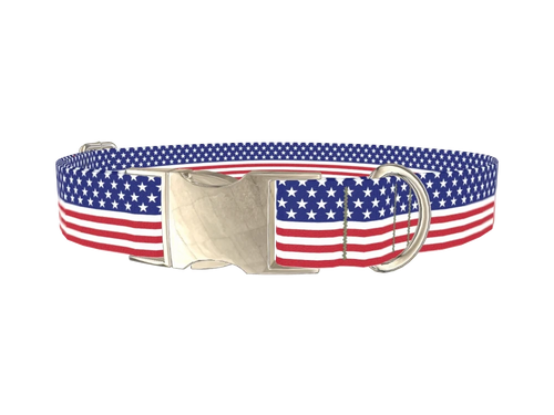 Patriotic Stars Dog Collar