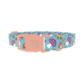 Woodland Mushroom Dog Collar - plastic rose gold
