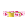 Heart Ribbon Dog Collar - metal gold
