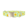 Rubber Duckies Dog Collar - metal silver