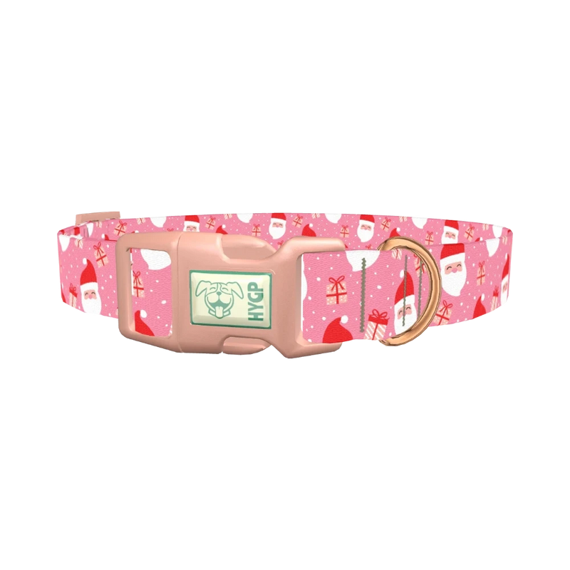 Christmas Santa Dog Collar - plastic rose gold