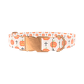 Halloween Cross-Stitch Dog Collar - metal silver