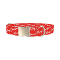 Christmas Script Dog Collar - metal silver