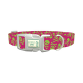 Skull Pattern Dog Collar - plastic silver