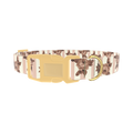 Floral Stripe Dog Collar - plastic gold