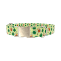 St. Patrick's Day Beer Clover Dog Collar - metal gold