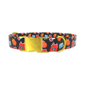 Flaming Basketball Dog Collar - metal gold