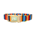 Aztec Geometric Dog Collar - plastic gold