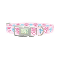Diamond Heart Dog Collar - plastic silver