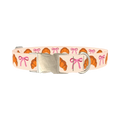 Croissant Bow Dog Collar - metal silver