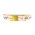 Phrase Heart Dog Collar - metal gold