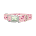 Musical Note Dog Collar - plastic silver