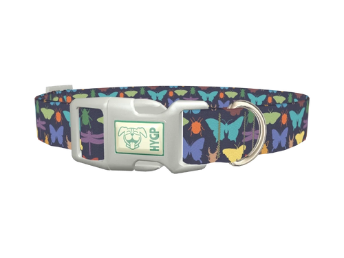 Colorful Bugs Dog Collar