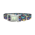 Colorful Bugs Dog Collar - plastic silver